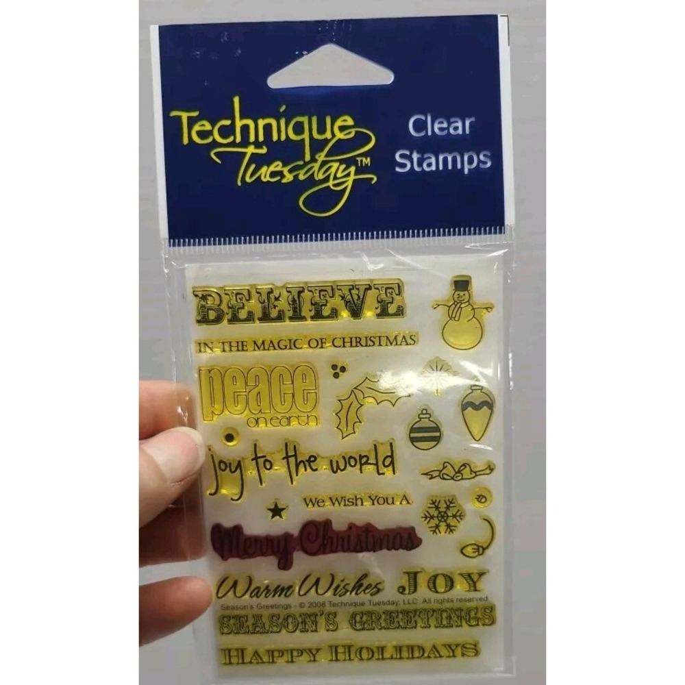 Technique Tuesday Clear Stamps Seasons‎ Greetings